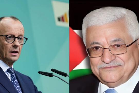 عباس يبحث مع المستشار الألماني مواصلة الجهود الدولية لإنهاء الحرب وتنفيذ حل الدولتين