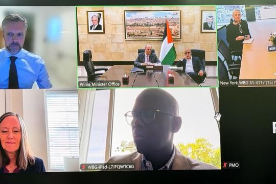 مصطفى يبحث مع البنك الدولي دعم الموازنة والمشاريع التنموية في فلسطين