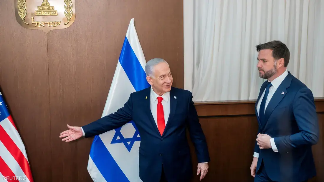 رئيس الوزراء الإسرائيلي يشيد بالتحالف القائم على الثقة مع واشنطن ونائب الرئيس الأميركي يؤكد التزامه بخطة السلام لغزة