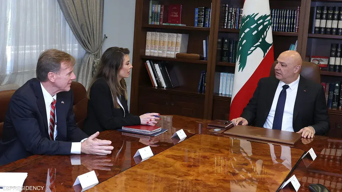 خلال لقائه مورغان أورتاغوس في بيروت... الرئيس اللبناني يشدد على تمكين الجنوبيين من العودة إلى منازلهم