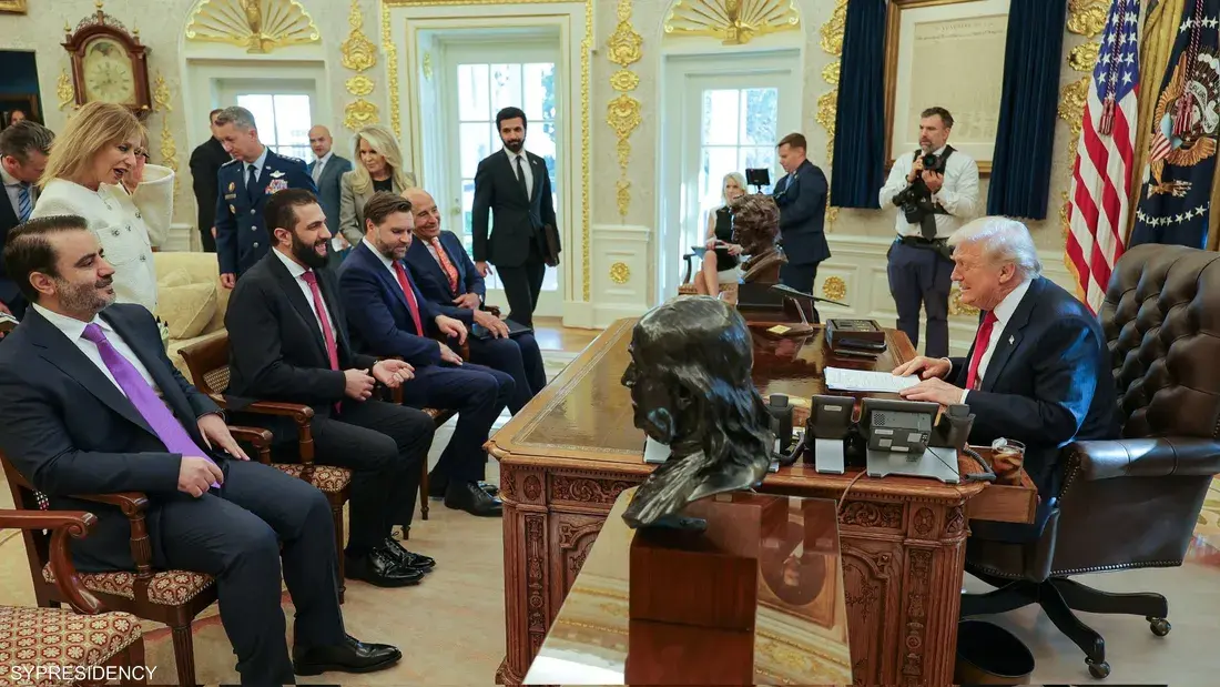 اللقاء تناول تعزيز العلاقات الثنائية والقضايا الإقليمية، وواشنطن تعلن تعليق جزئي لعقوبات "قيصر" لمدة 180 يوماً