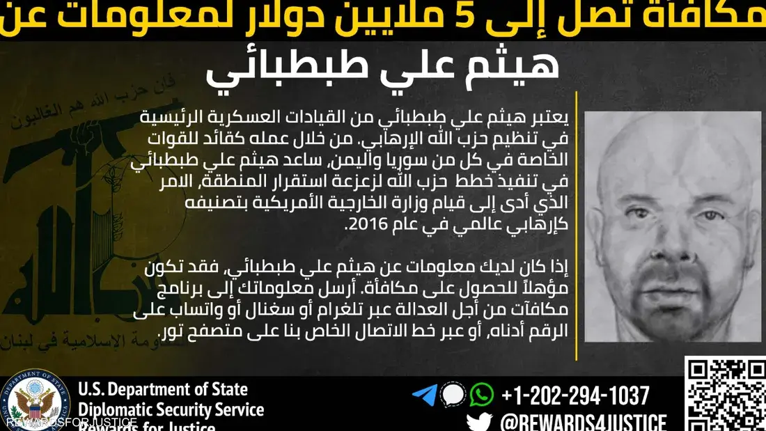 القائد العسكري البارز لعب دوراً محورياً في العمليات الإقليمية للحزب وموضوع مكافأة 5 ملايين دولار من الولايات المتحدة