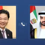 الشيخ محمد بن زايد يبحث مع زعيمي سنغافورة ونيبال تداعيات التصعيد العسكري الإيراني