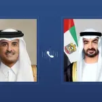 محمد بن زايد وتميم بن حمد يبحثان التصعيد الإيراني وتداعياته على الأمن الإقليمي