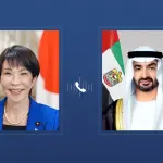 محمد بن زايد يجري اتصالاً مع رئيسة وزراء اليابان لمناقشة التطورات الإقليمية وتعزيز الشراكة الاقتصادية