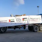 وصول قافلة مساعدات طبية إماراتية إلى قطاع غزة ضمن «الفارس الشهم 3»