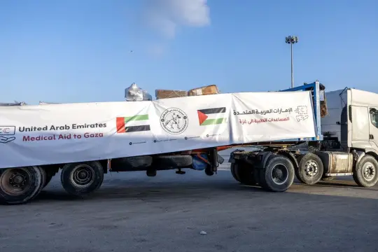 وصول قافلة مساعدات طبية إماراتية إلى قطاع غزة ضمن «الفارس الشهم 3»