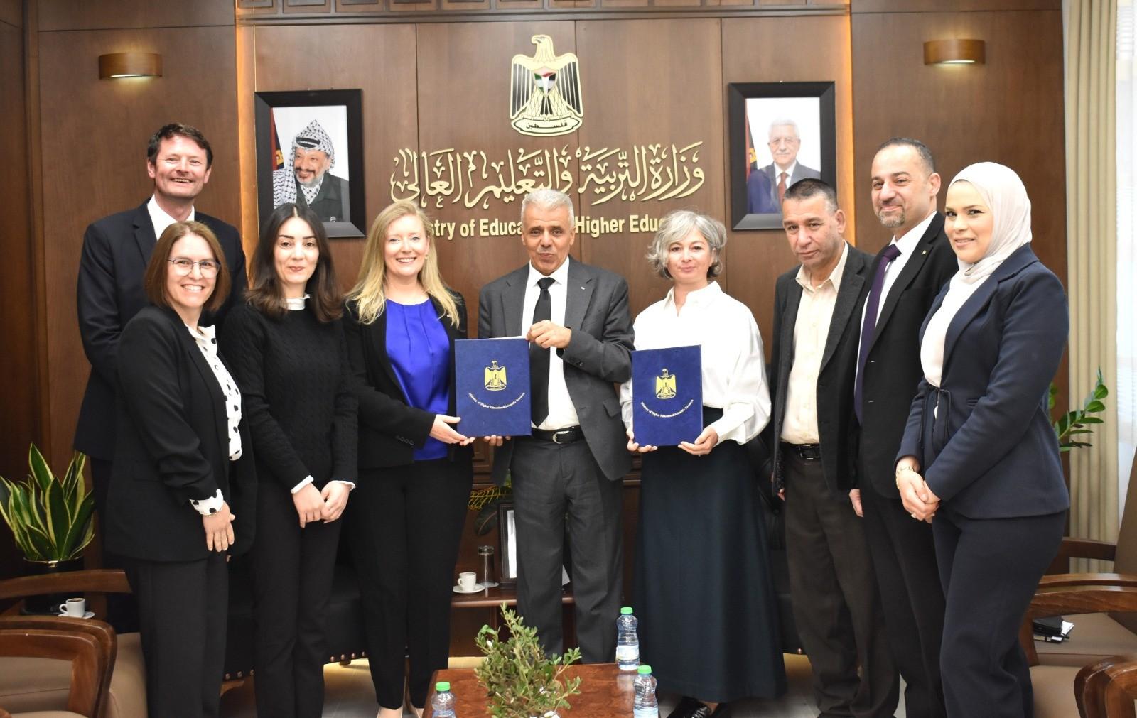 اتفاق يشمل المنح الدراسية والبحث المشترك وبناء القدرات وسط تأكيد على دعم التعليم الفلسطيني في ظل التحديات