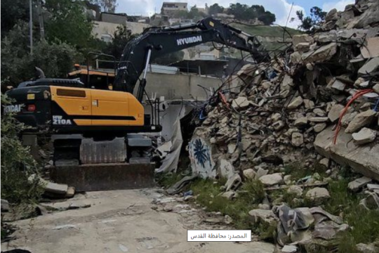 إجبار عائلة مقدسية على هدم منازلها ذاتياً في سلوان تحت تهديد الغرامات