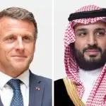 ولي العهد السعودي وماكرون يبحثان تطورات الأوضاع في غزة وجهود إحلال السلام