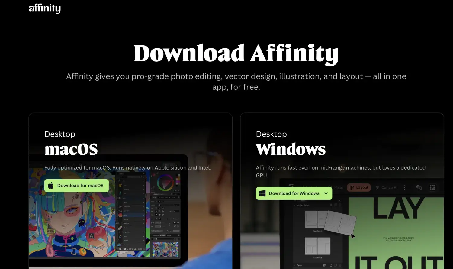 حزمة جديدة تجمع أدوات الفيكتور وتحرير الصور والنشر المكتبي في تطبيق واحد وتدعم الذكاء الاصطناعي.