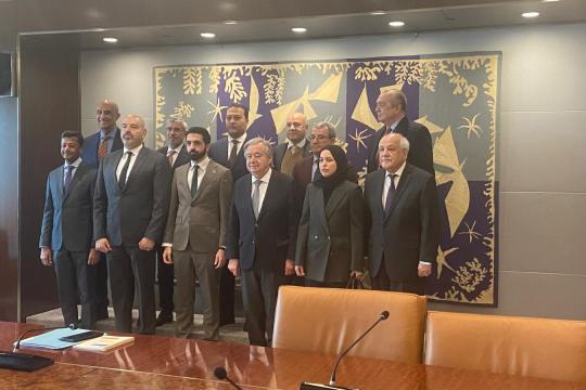 الترويكا العربية الإسلامية تبحث مع غوتيريش وقف إطلاق النار ومخاطر ضم الضفة الغربية