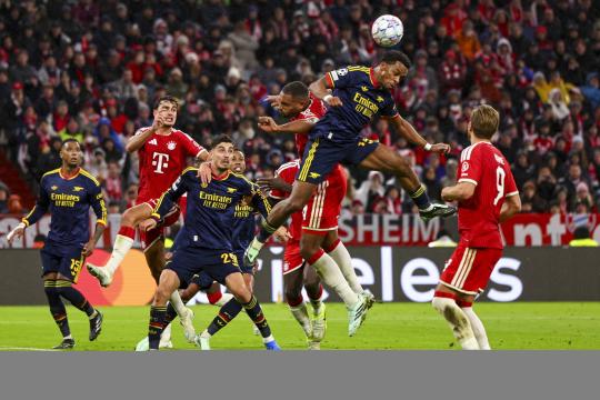 رايس ينقذ آرسنال من الهزيمة أمام بايرن ميونيخ بتعادل مثير في دوري الأبطال