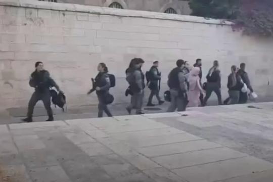 الاحتلال يعتقل صحفيًا وسيدة من المسجد الأقصى ويصدر قرارات إبعاد