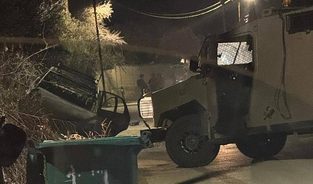 الجيش الإسرائيلي يطلق النار على مركبة بين عوريف وعينابوس ويمنع الإسعاف من الوصول للمصابين