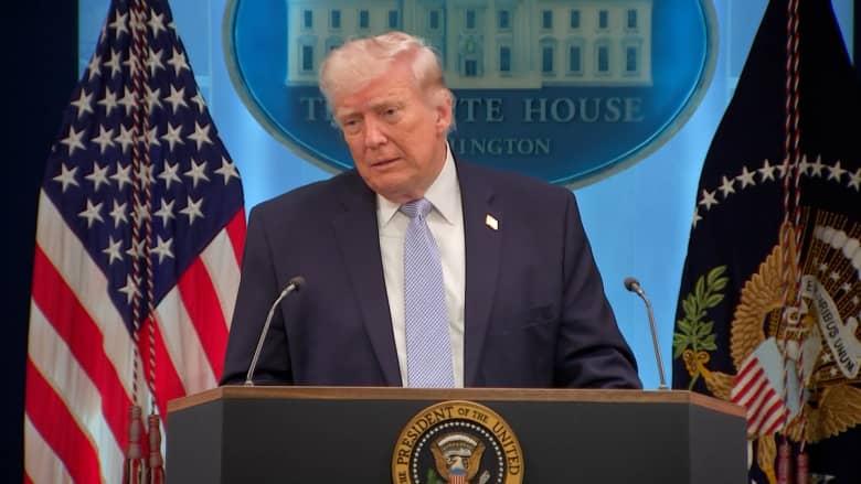 الرئيس الأميركي يشدد على منع إيران من امتلاك سلاح نووي ويصف الضربات الأخيرة بأنها قضت على النظام الإيراني