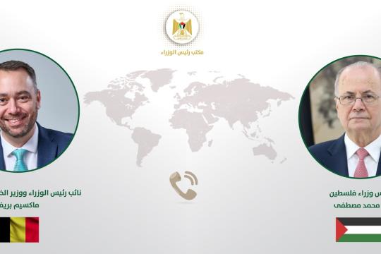 رئيس الوزراء الفلسطيني يناقش مع نظيره البلجيكي مستجدات غزة والضفة الغربية