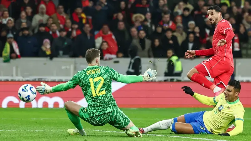 المستوري يهز شباك السامبا والبرازيل تتعادل من ركلة جزاء في لقاء قوي بمدينة ليل الفرنسية