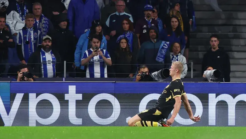 مانشستر سيتي يهزم بورتو بثنائية هالاند في افتتاح مشواره بدوري أبطال أوروبا