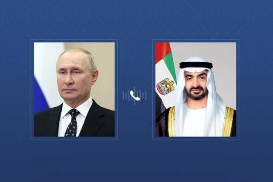 بن زايد وبوتين يبحثان التصعيد العسكري بالمنطقة