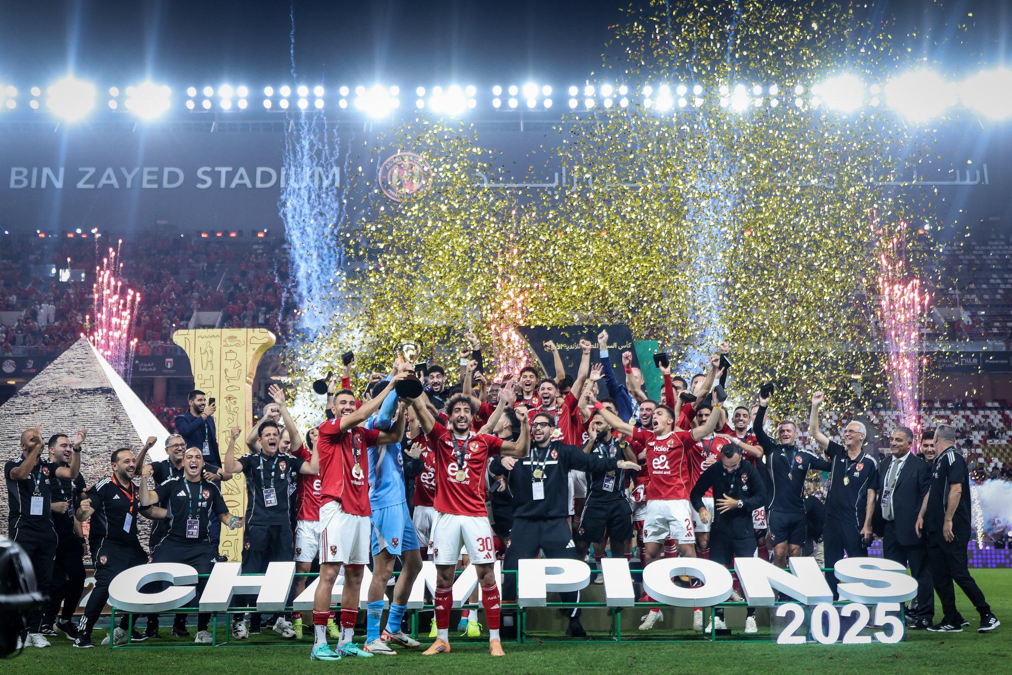 الأهلي يتوج بلقب كأس السوبر المصري للمرة 16 من بوابة الزمالك