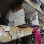 انهيار 3 مبانٍ في غزة بعد أمطار غزيرة تضرب القطاع