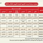 التربية والتعليم تعلن برنامج امتحان الثانوية العامة (الدورة الثالثة) لطلبة غزة