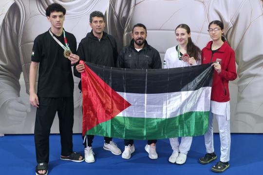 منتخب فلسطين للتايكواندو يحصد 4 ميداليات في كأس العرب الدولية بالإمارات