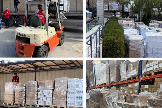 الهلال الأحمر الفلسطيني يطلق قافلة طبية كبرى إلى غزة عبر كرم أبو سالم