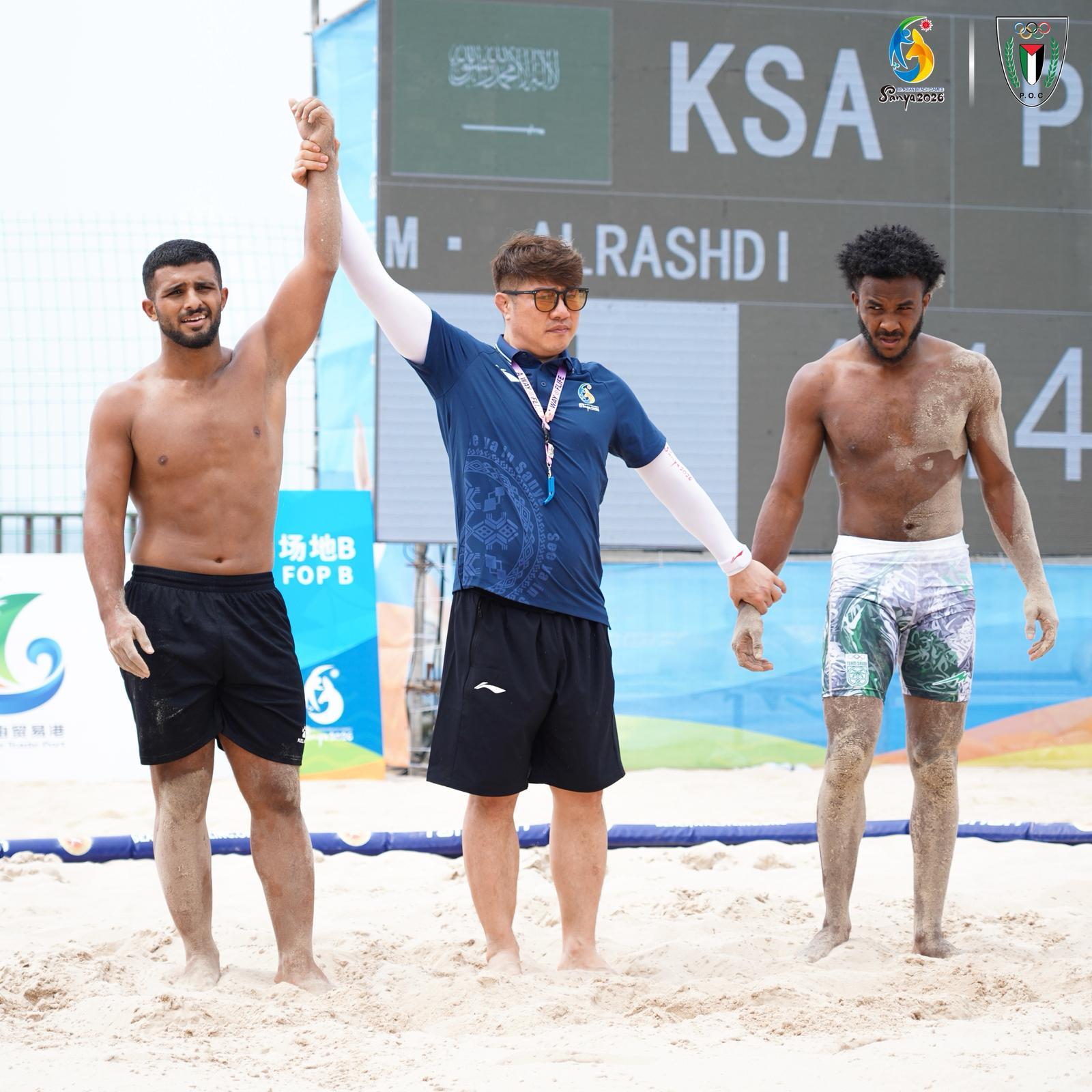 لاعب منتخب فلسطين يحقق فوزًا واحدًا أمام السعودي معاذ الراشد قبل الخروج من البطولة في فئة 80 كغم