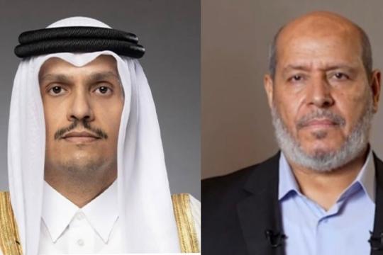 رئيس وزراء قطر يبحث مع خليل الحية تنفيذ اتفاق غزة ويدعو لإلزام إسرائيل ببنوده