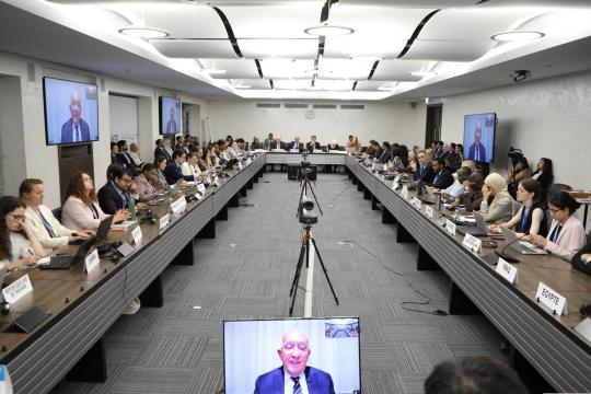 بعثة دولة فلسطين لدى الأمم المتحدة في جنيف تشارك في لقاء حول ضمان المساءلة وإنهاء التواطؤ