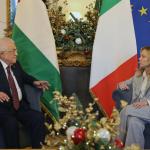 عباس يبحث مع رئيسة وزراء إيطاليا تطورات الأوضاع في فلسطين ووقف إطلاق النار