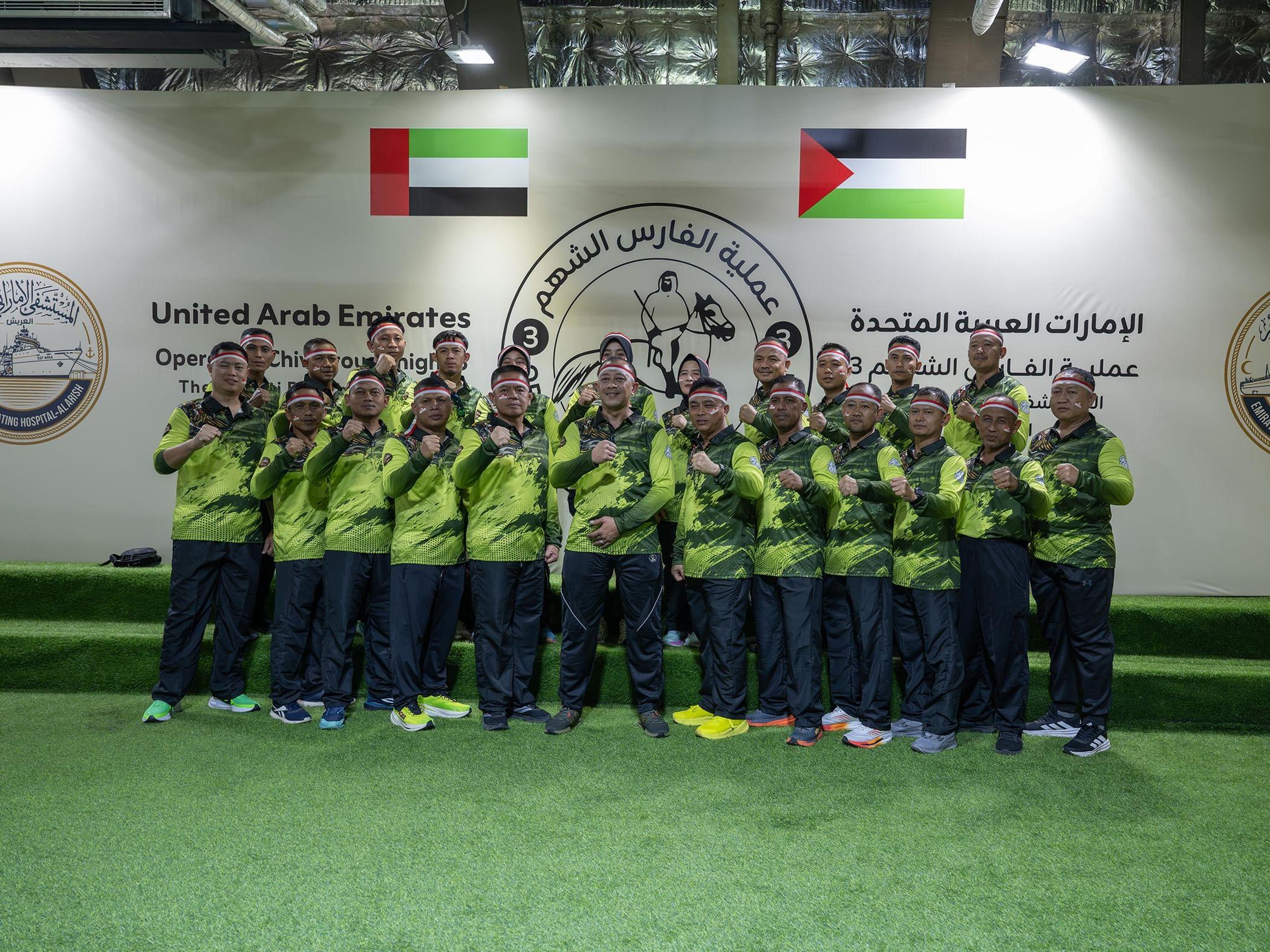 الاحتفال شارك فيه الفريق الطبي الإندونيسي العامل بالمستشفى ضمن عملية "الفارس الشهم 3"، تقديراً لدوره في تقديم الرعاية الصحية للمرضى والمصابين الفلسطينيين.