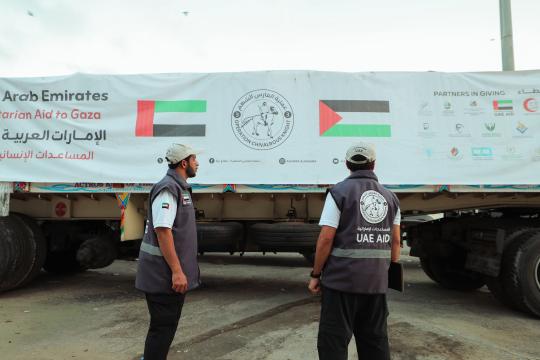 الإمارات تدخل 938 طنًا من المساعدات الإنسانية إلى غزة عبر 76 شاحنة ضمن "الفارس الشهم 3"