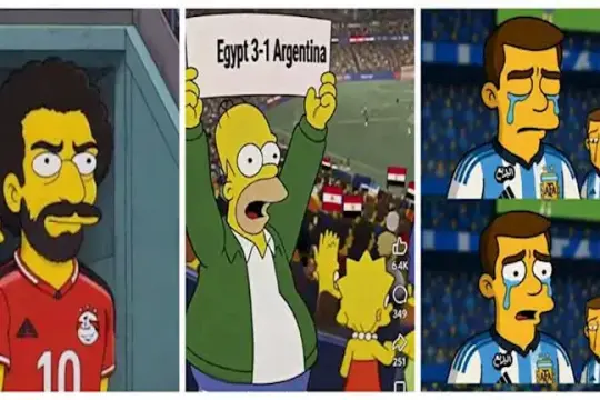 حقيقة توقع مسلسل "ذا سيمبسونز" فوز مصر على الأرجنتين في كأس العالم 2026