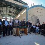 وقفة احتجاجية لموظفي أونروا في غزة احتجاجاً على الفصل التعسفي