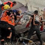 الدفاع المدني في غزة يطلق تدريبًا لانتشال جثامين الشهداء من تحت الأنقاض