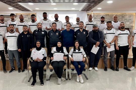 اختتام دورة تدريب المدربين المستوى الثالث للاتحاد الفلسطيني لكرة القدم في أريحا