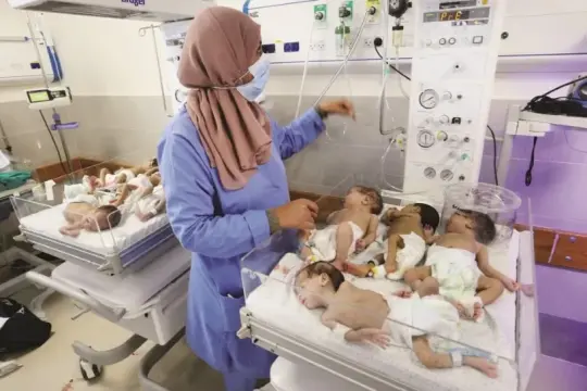 2890 مولودًا جديدًا بقطاع غزة خلال مارس الماضي