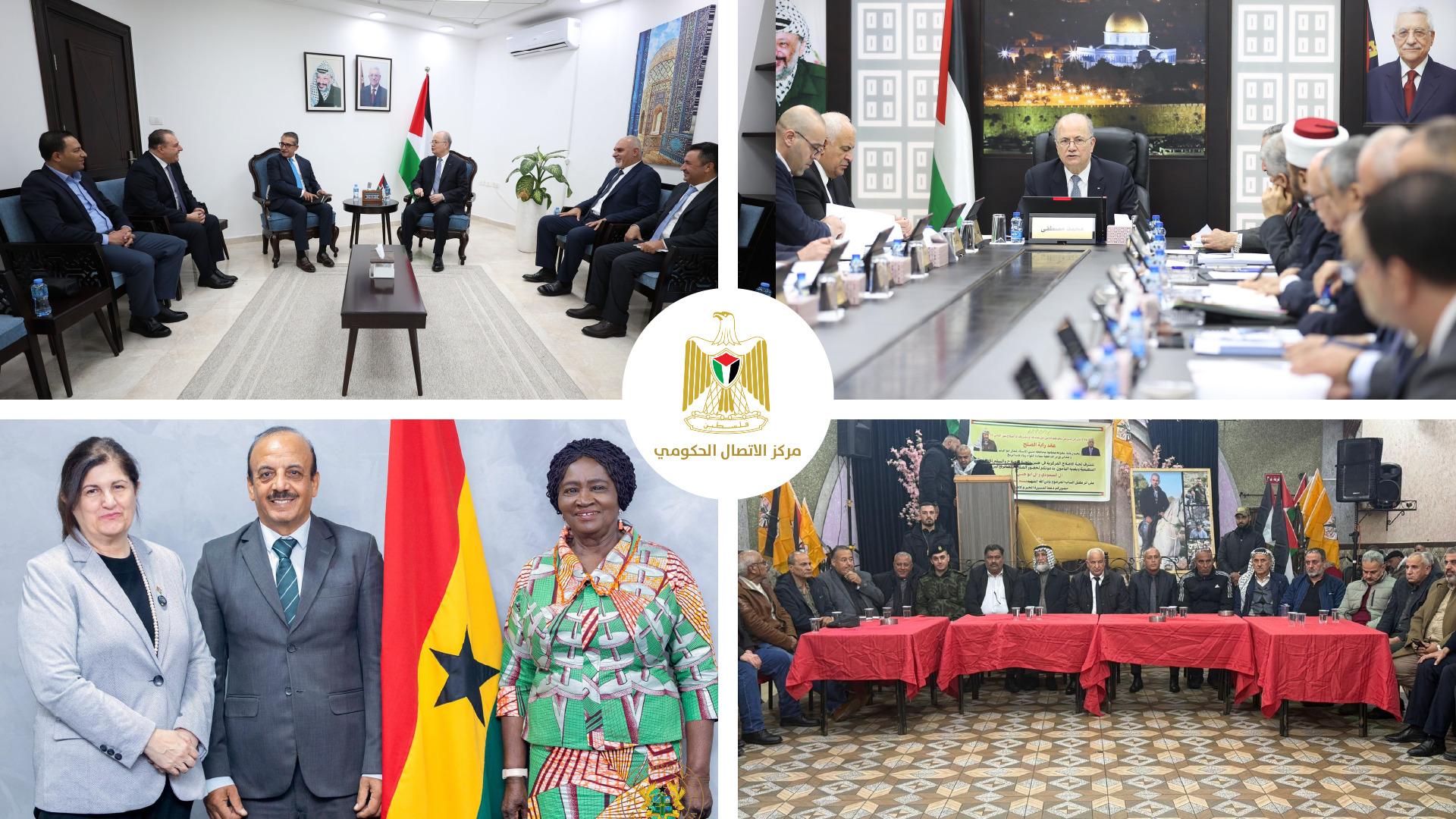 توجيهات بتكثيف الدعم، ومشاريع تعليمية واجتماعية وبنية تحتية وإغاثية تمتد من الضفة إلى غزة