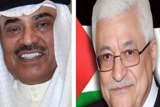 محمود عباس يجري اتصالاً هاتفياً بولي عهد الكويت ويؤكد تضامن فلسطين مع الكويت