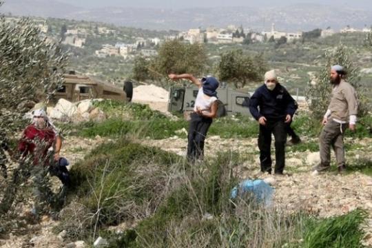 مواطنون يفككون بؤرة استيطانية في دير أبو مشعل شمال غرب رام الله ومواجهات مع قوات الاحتلال