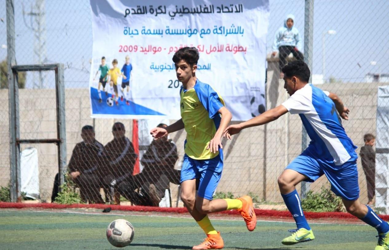 9 انتصارات تُشعل بطولة الأمل لمواليد 2009 في غزة