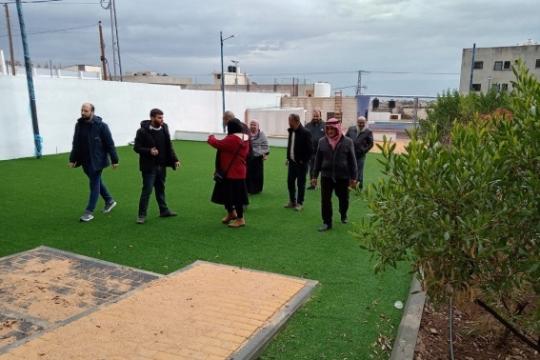 دائرة شؤون اللاجئين تستلم مشروع تأهيل حديقة الاستقلال في مخيم عين السلطان