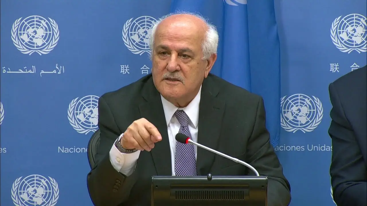 المندوب الفلسطيني لدى الأمم المتحدة يحذر من إعادة تشكيل الضفة الغربية وتهجير الفلسطينيين ويدعو إلى إجراءات تشمل وقف التعاملات مع المستوطنات وفرض عقوبات