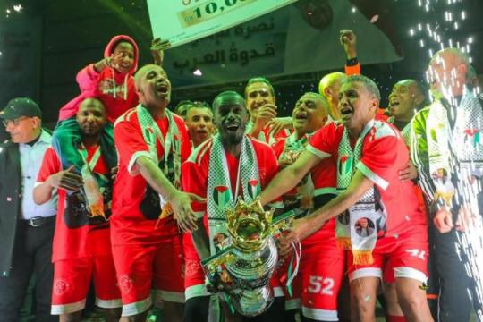 برعاية الفارس الشهم: خدمات المغازي يتوج بطلاً لبطولة غزة الرمضانية لقدامى اللاعبين