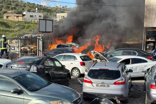 هجمات للمستوطنين شمال غرب نابلس.. إحراق خيام وممتلكات في المسعودية ودير شرف