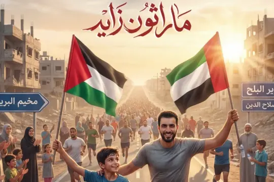 إطلاق “ماراثون زايد” في غزة بمشاركة 500 رياضي ضمن فعاليات “الفارس الشهم 3”