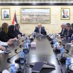 مصطفى يبحث مع وفد من مكتب الأمم المتحدة لخدمات المشاريع تعزيز الجهود الاغاثية والإنسانية